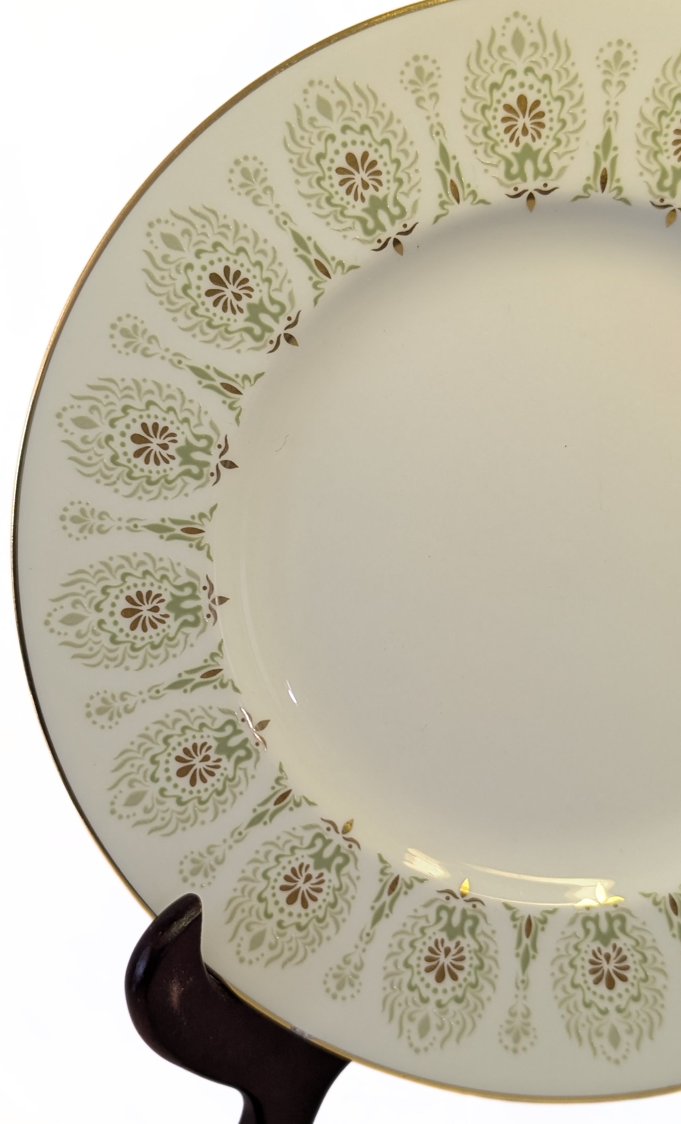 WEDGWOOD Fine Bone China Salad Plate - Green Medina Pattern