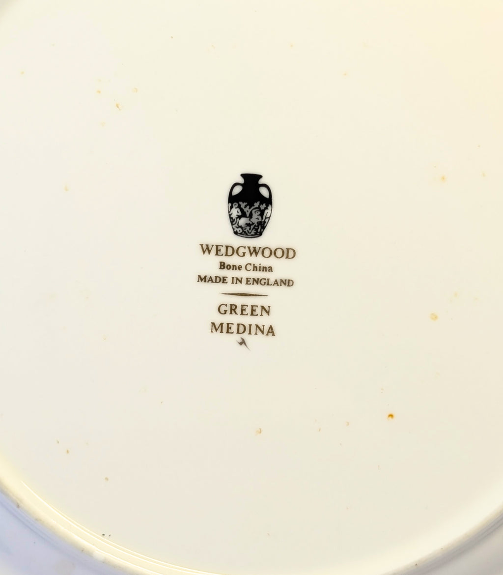 WEDGWOOD Fine Bone China Salad Plate - Green Medina Pattern