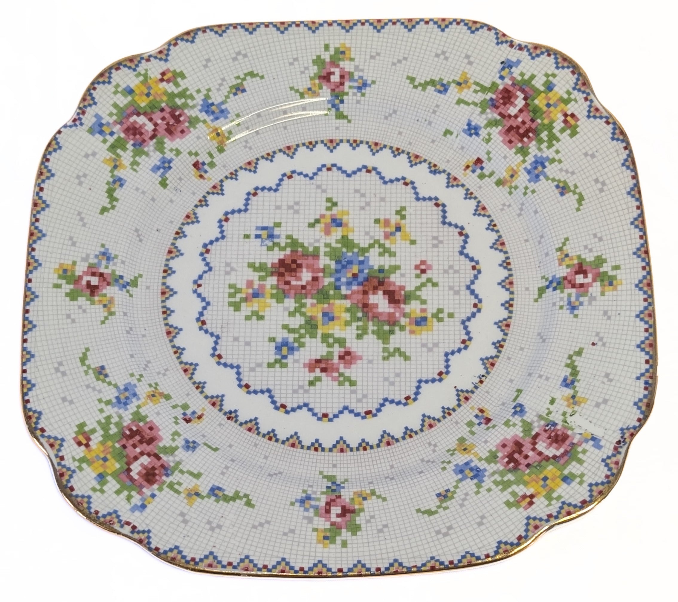 ROYAL ALBERT Fine Bone China Dessert / Bread Plate - Petit Point Chinz