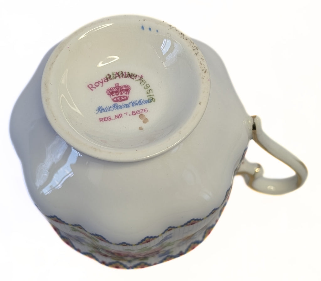 ROYAL ALBERT Fine Bone China Tea Cup - Petit Point Chinz