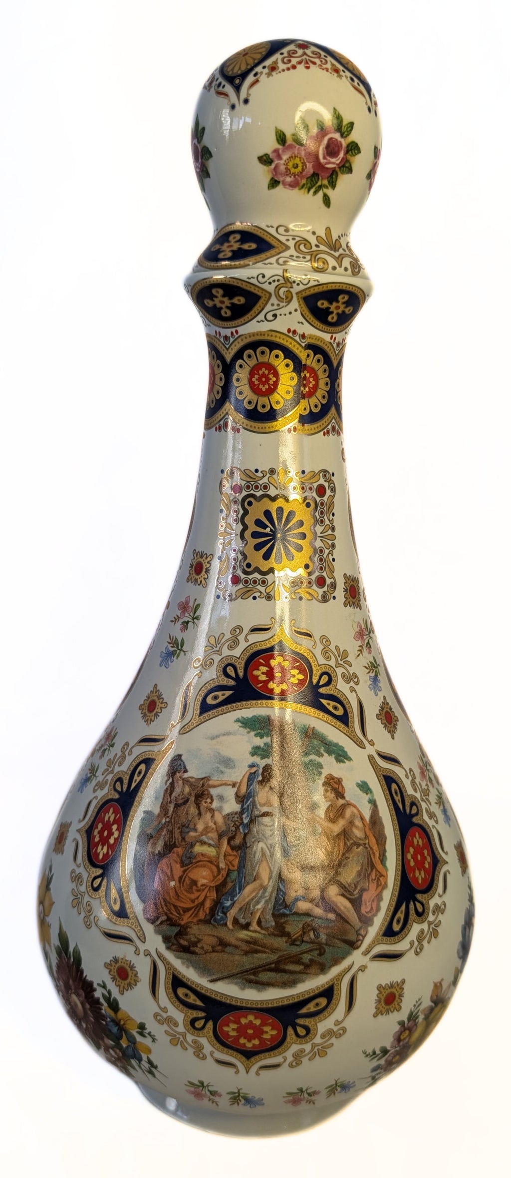 Pair of Antique Porcelain LIMOGES Large Decanters / Scent Bottles