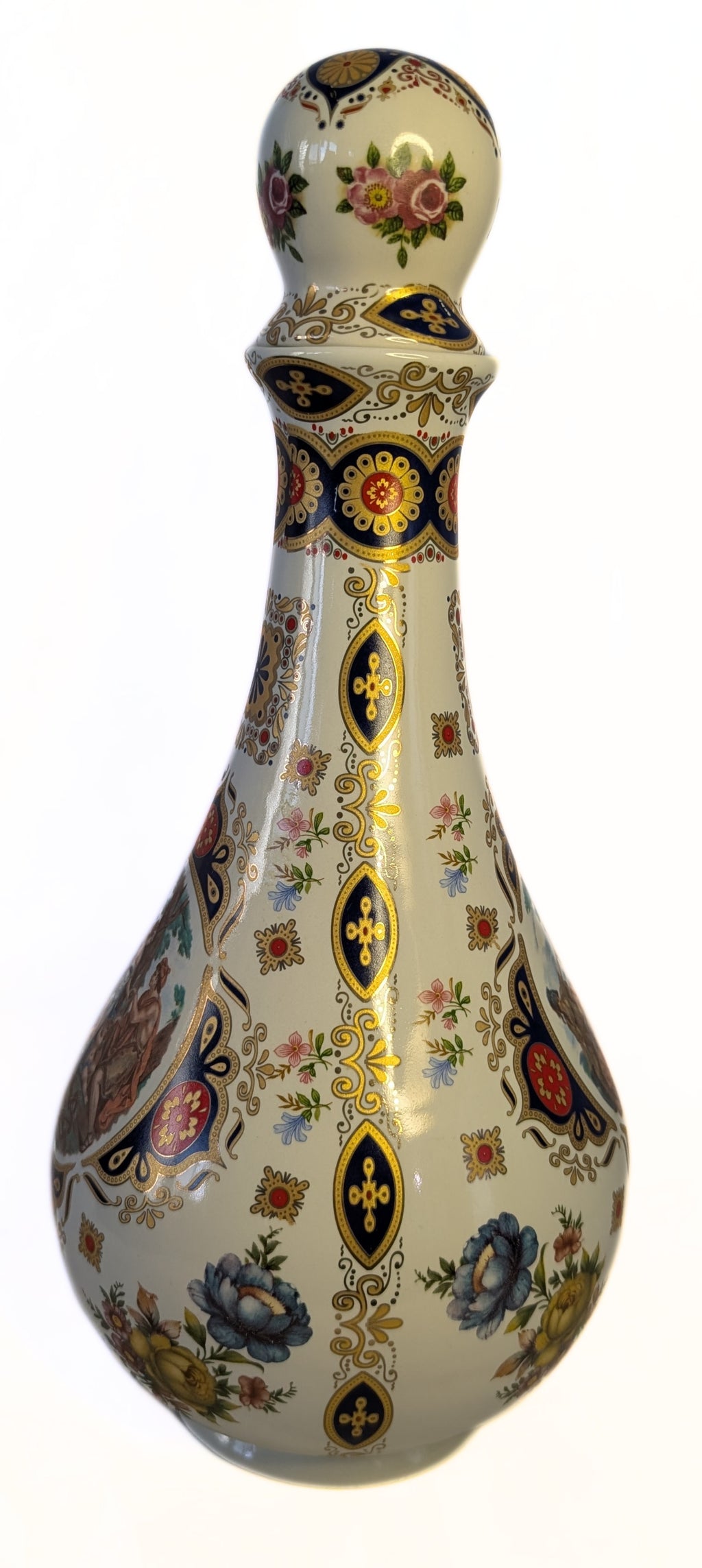 Pair of Antique Porcelain LIMOGES Large Decanters / Scent Bottles