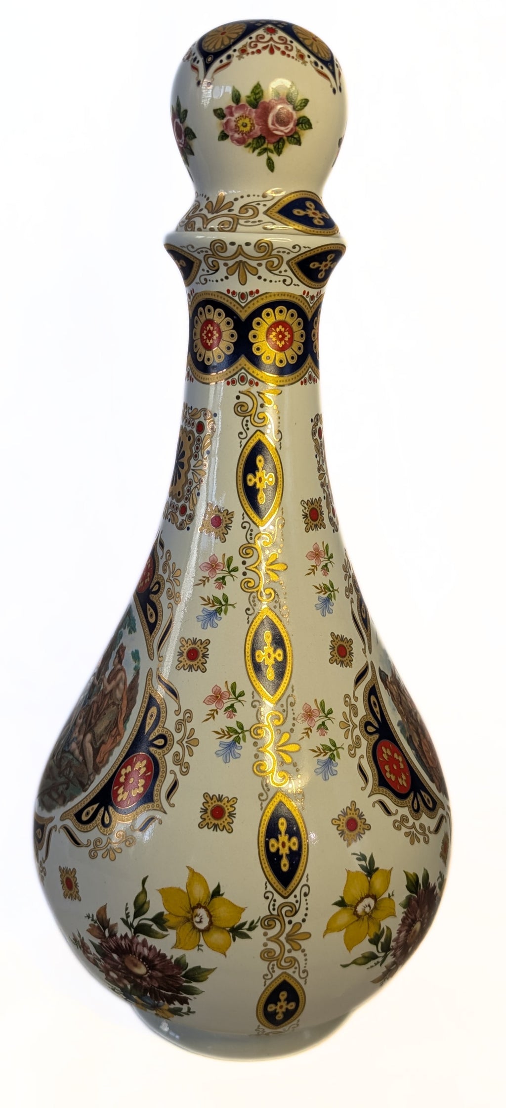 Pair of Antique Porcelain LIMOGES Large Decanters / Scent Bottles