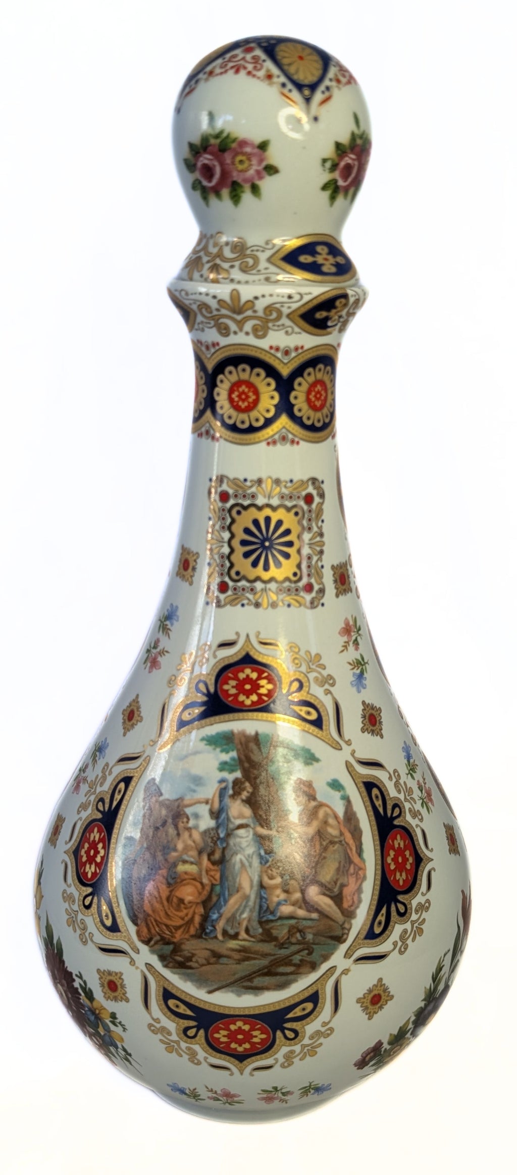 Pair of Antique Porcelain LIMOGES Large Decanters / Scent Bottles