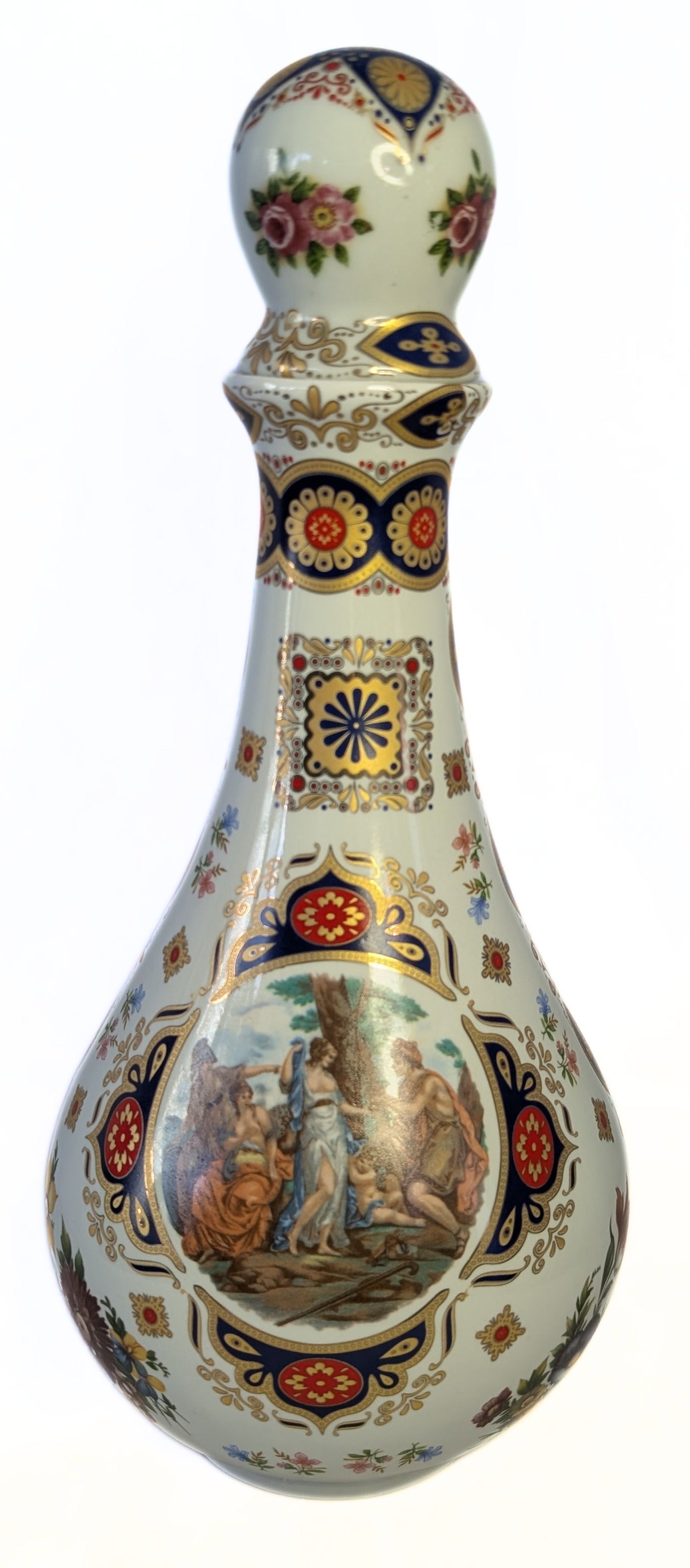 Pair of Antique Porcelain LIMOGES Large Decanters / Scent Bottles