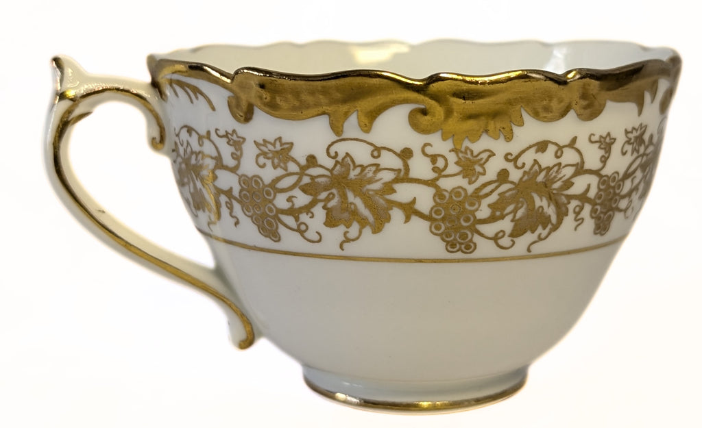 COALPORT Fine Bone China Tea Cup - Hazelton Pattern - Heavy Gold