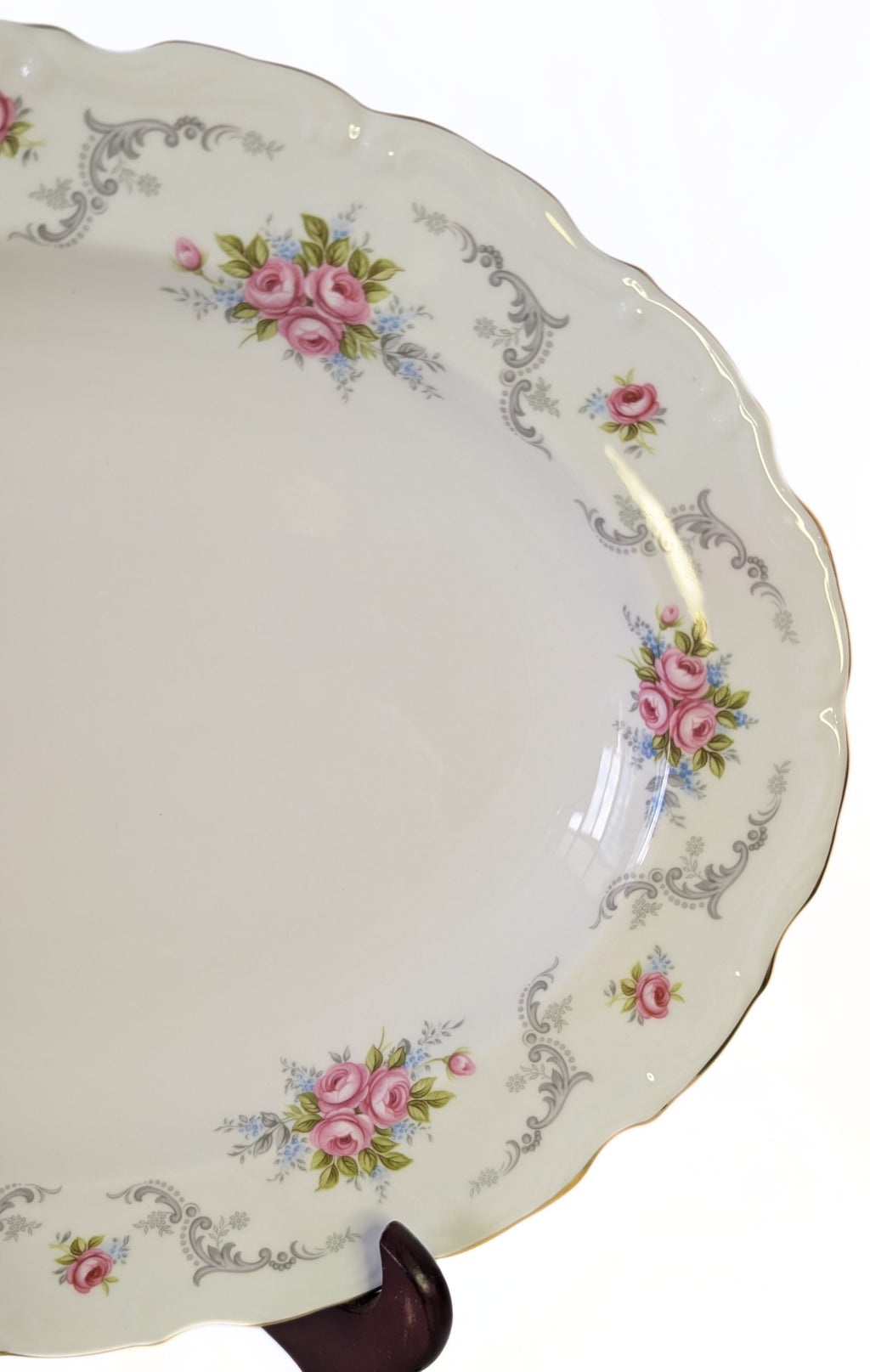ROYAL ALBERT Fine Bone China - Tranquillity Pattern - 13" Oval Serving Tray