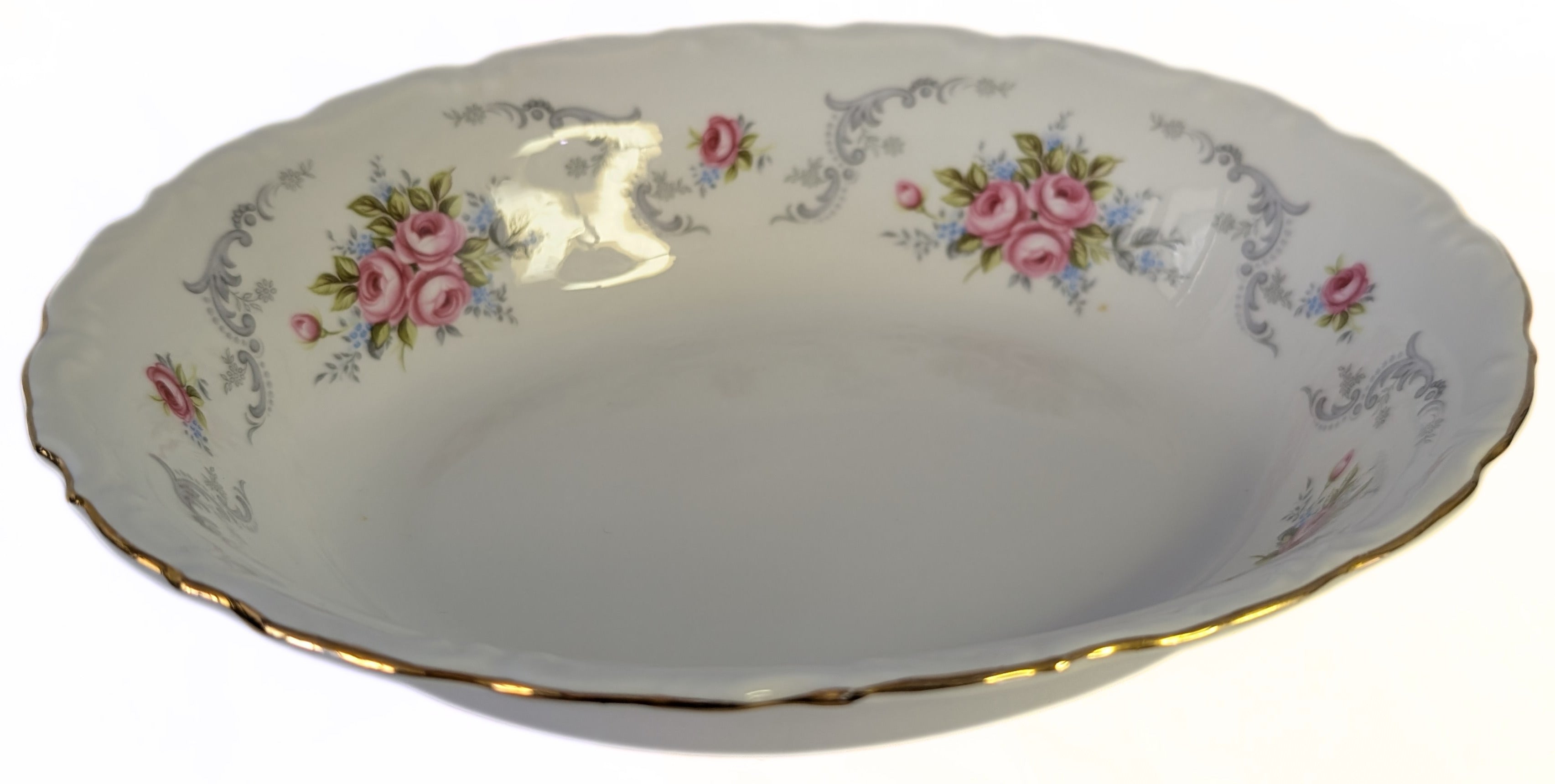 ROYAL ALBERT Fine Bone China - Tranquillity Pattern - Oval Serving Bowl - 9 1/8"