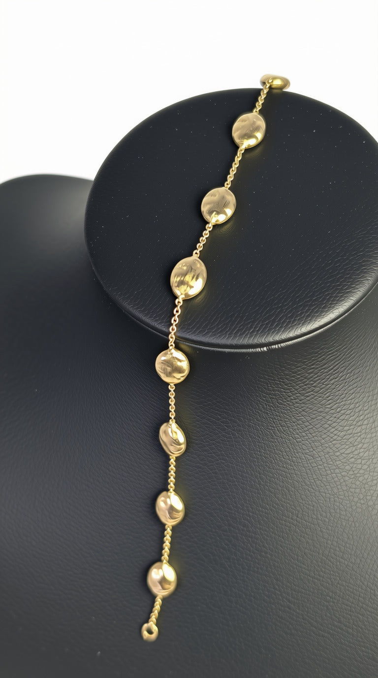 MARCO BICEGO Siviglia 18Kt Yellow Gold Nugget Bracelet - 7 3/4"