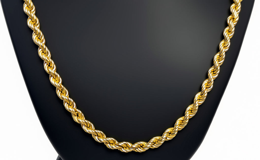 27" Long - 18 Kt Yellow Gold Rope Chain / Necklace
