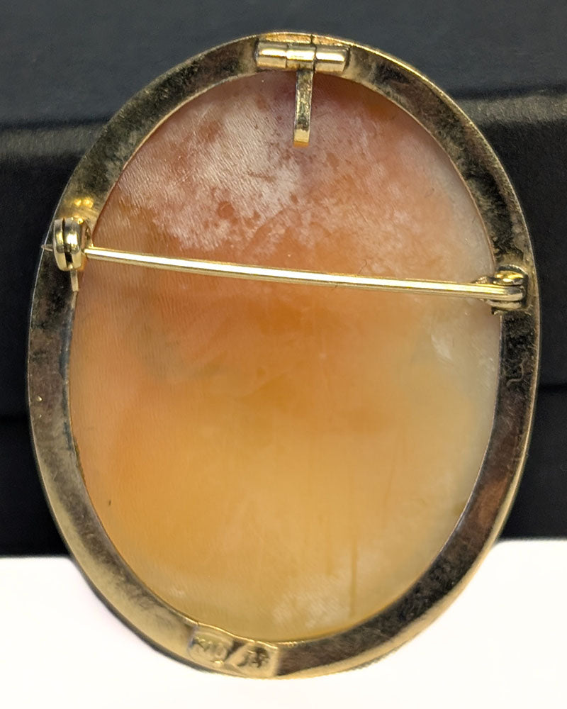 Antique 10 Kt Yellow Gold Convertible Cameo Brooch / Pendant