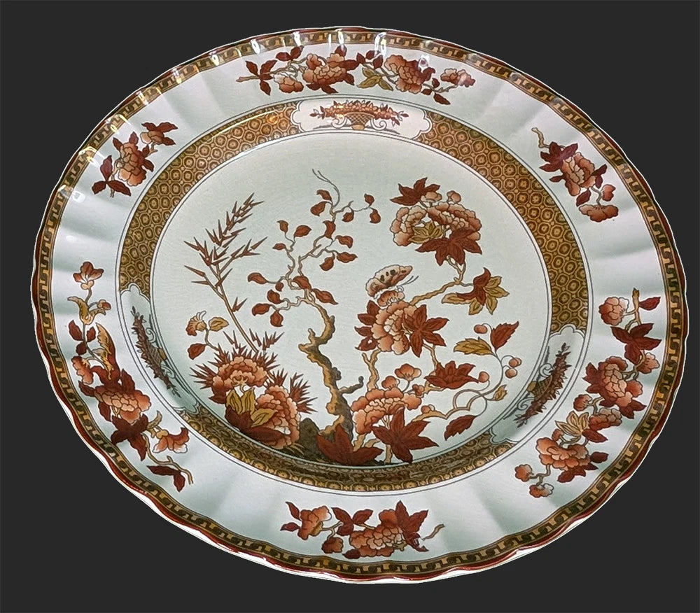 SPODE Bone China - Indian Tree Pattern, Rust - Dinner Plate - New Mark