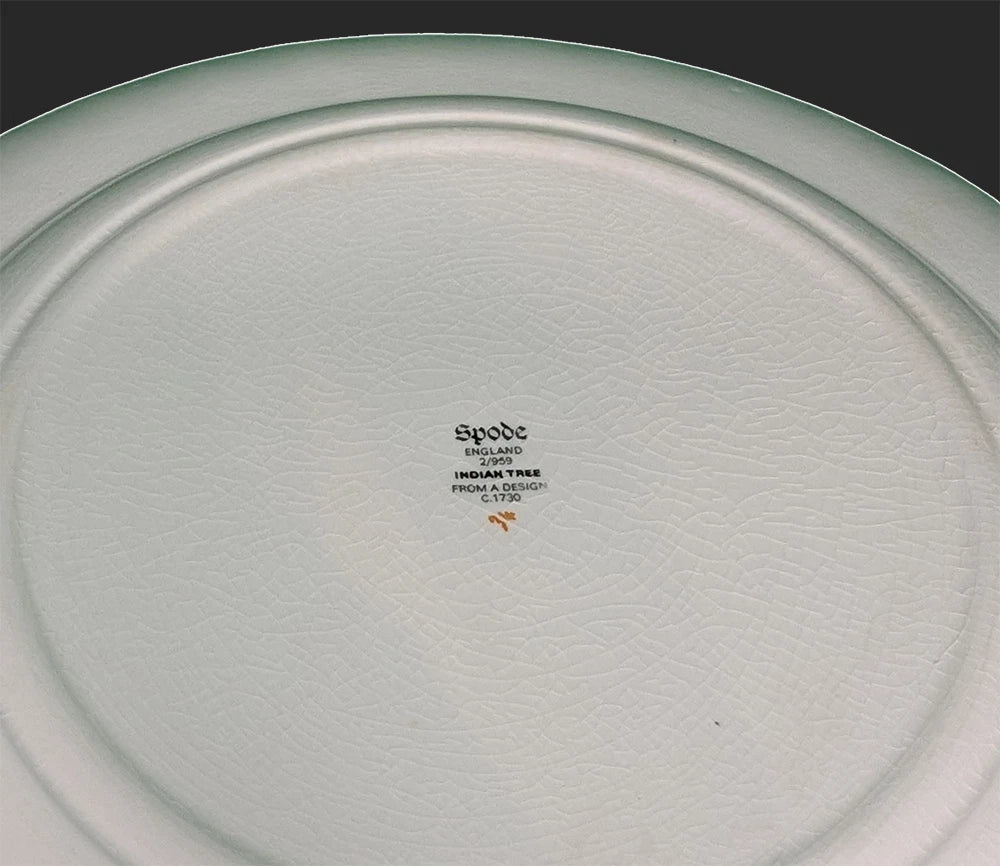 SPODE Bone China - Indian Tree Pattern, Rust - Dinner Plate - New Mark