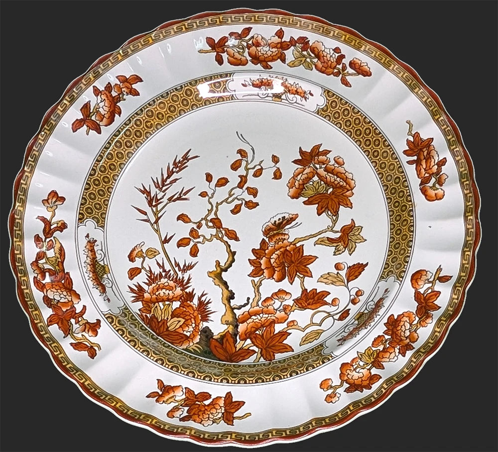SPODE Bone China - Indian Tree Pattern, Rust - Dinner Plate - Old Mark