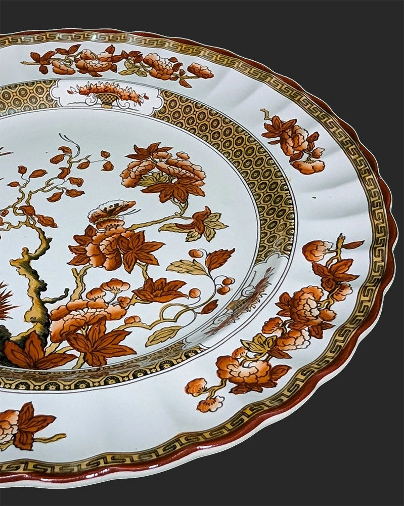 SPODE Bone China - Indian Tree Pattern, Rust - Dinner Plate - Old Mark
