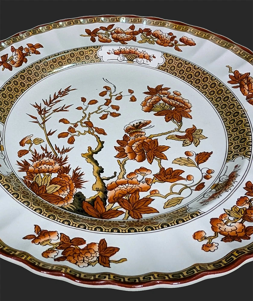 SPODE Bone China - Indian Tree Pattern, Rust - Dinner Plate - Old Mark