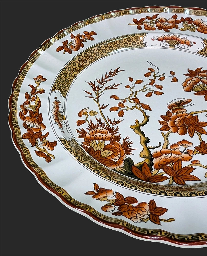 SPODE Bone China - Indian Tree Pattern, Rust - Dinner Plate - Old Mark
