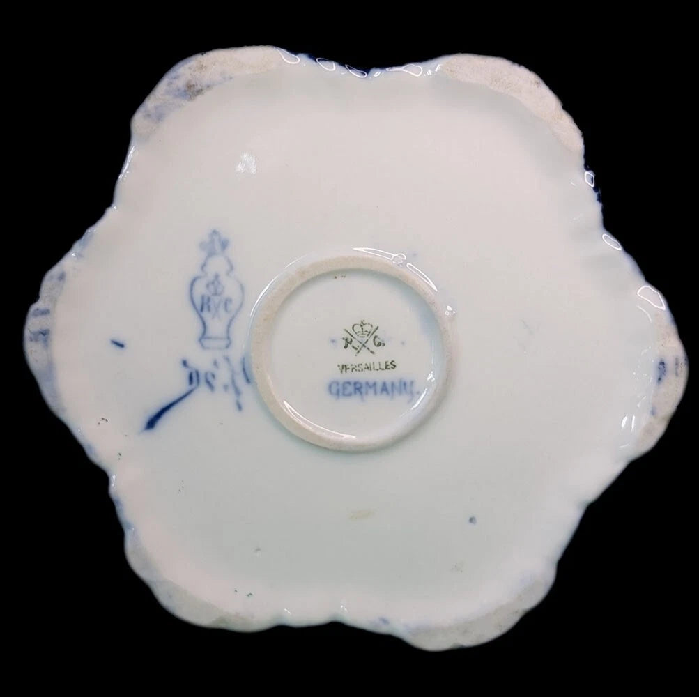 Antique Rosenthal - German DELFT - Versailles - Bone China Biscuit Barrel - Blue