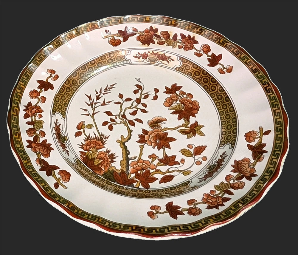 SPODE Bone China - Indian Tree Pattern, Rust - Bread & Butter Plate - New Mark