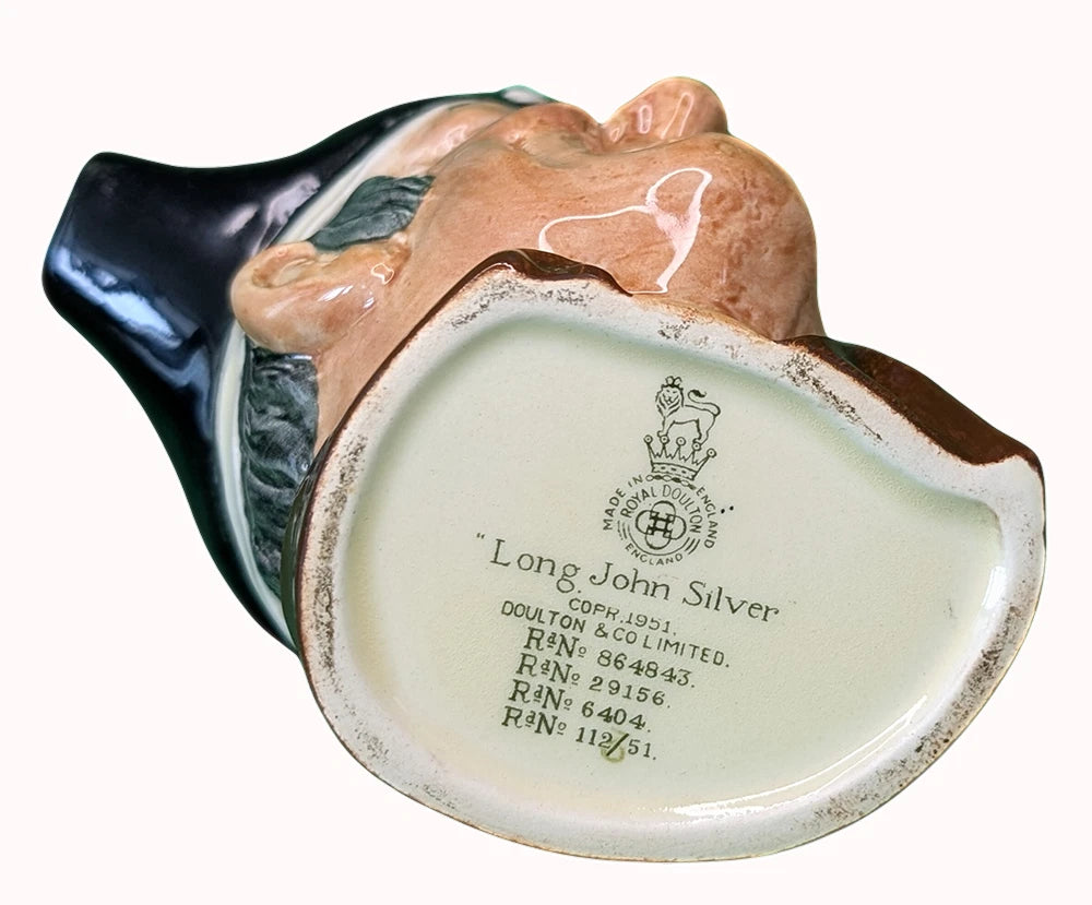 ROYAL DOULTON Fine Bone China Toby Mug - Long John Silver - Small - 1951