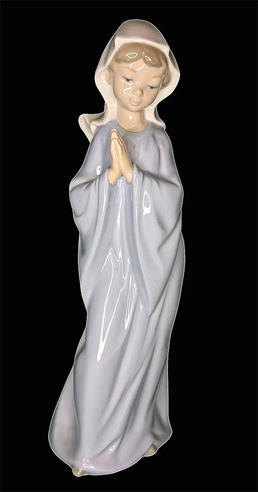NAO by Lladro Porcelain Figurine - Young Woman Praying - 10.75"