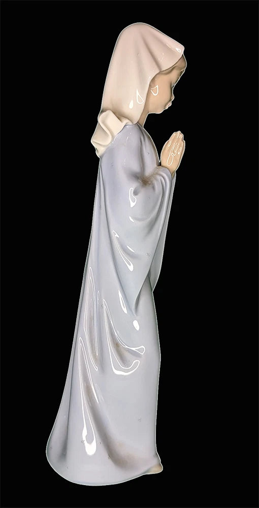 NAO by Lladro Porcelain Figurine - Young Woman Praying - 10.75"