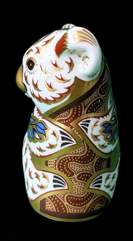 ROYAL CROWN DERBY Bone China Figurine / Paperweight - Koala & Baby - 3.75"