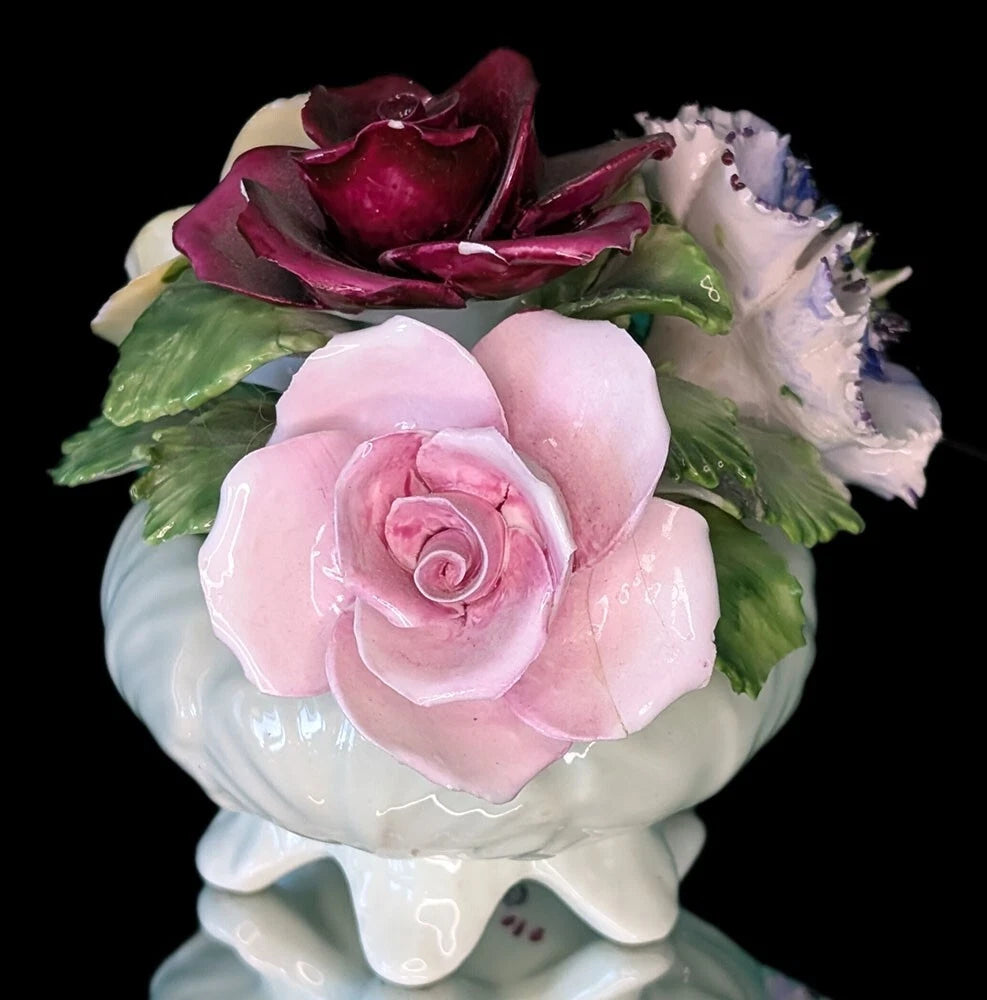 Radnor Bone China Floral Bouquet - Soft Green Bowl