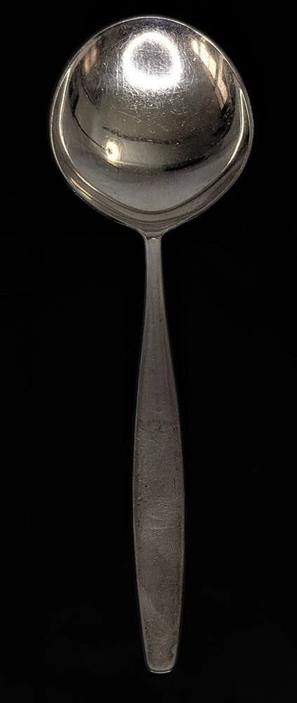 GEORG JENSEN MCM Sterling Silver Serving / Salad Set -- Cypress Pattern