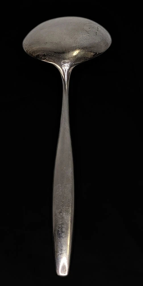 GEORG JENSEN MCM Sterling Silver Serving / Salad Set -- Cypress Pattern