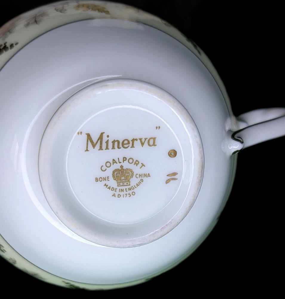 Vintage Coalport Bone China Teacup & Saucer - Minerva Pattern