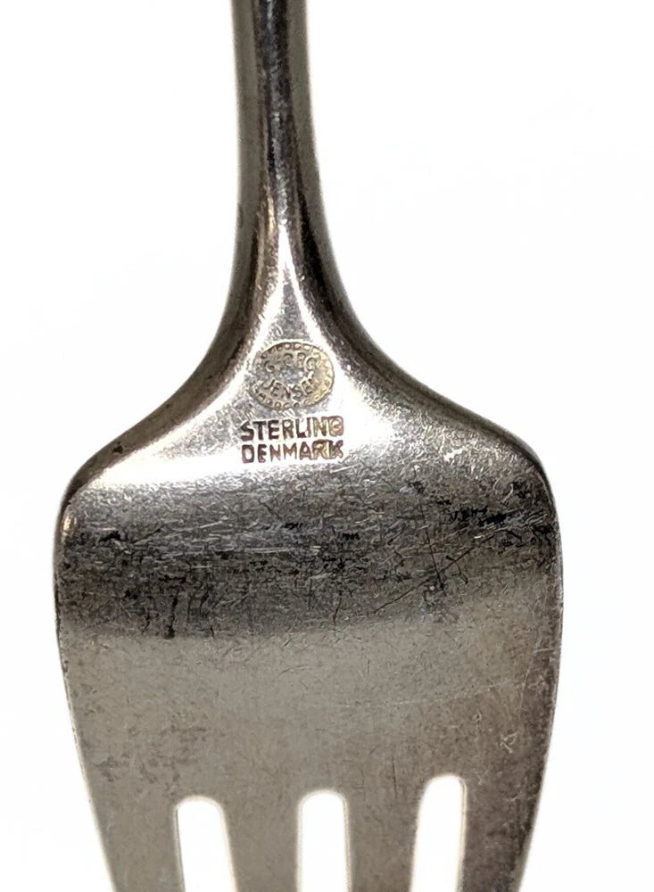 GEORG JENSEN MCM Sterling Silver 64 Pc. Flatware Set -- Cypress Pattern