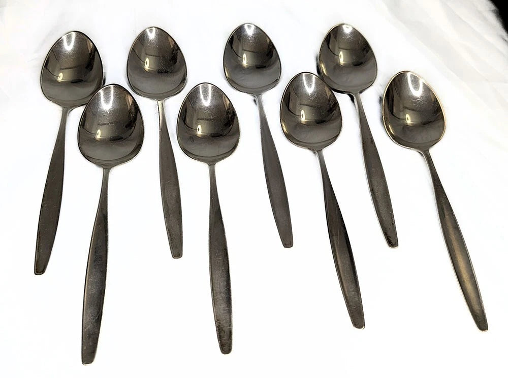 GEORG JENSEN MCM Sterling Silver 64 Pc. Flatware Set -- Cypress Pattern