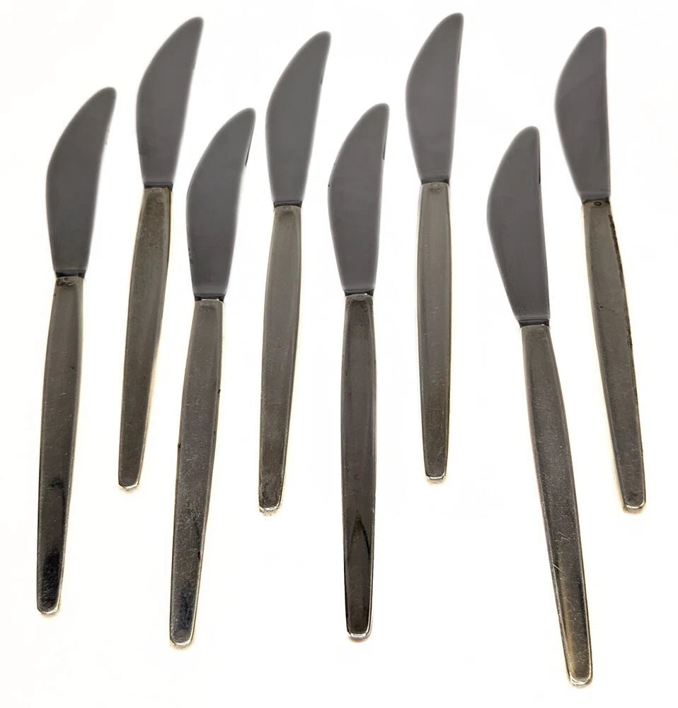 GEORG JENSEN MCM Sterling Silver 64 Pc. Flatware Set -- Cypress Pattern