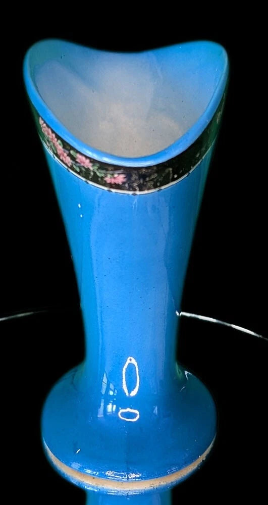 Royal Staffordshire Pottery Fan Vase - Blue - As Shown