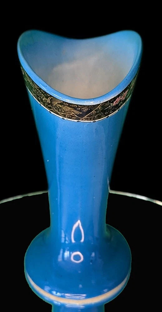 Royal Staffordshire Pottery Fan Vase - Blue - As Shown