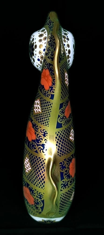 ROYAL CROWN DERBY - Fine Bone China Seahorse Figurine - Old Imari - Gold Seal