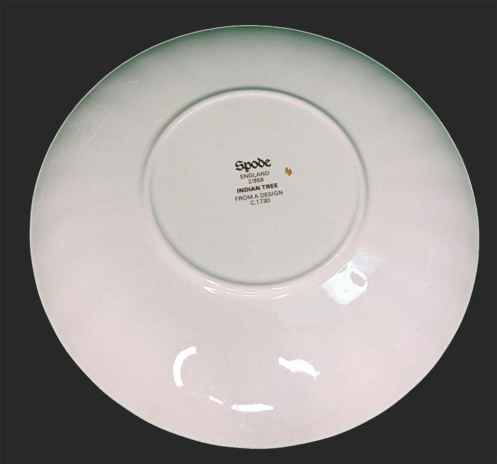 SPODE Bone China - Indian Tree Pattern, Rust - 5 Pc. Place Setting - New Mark