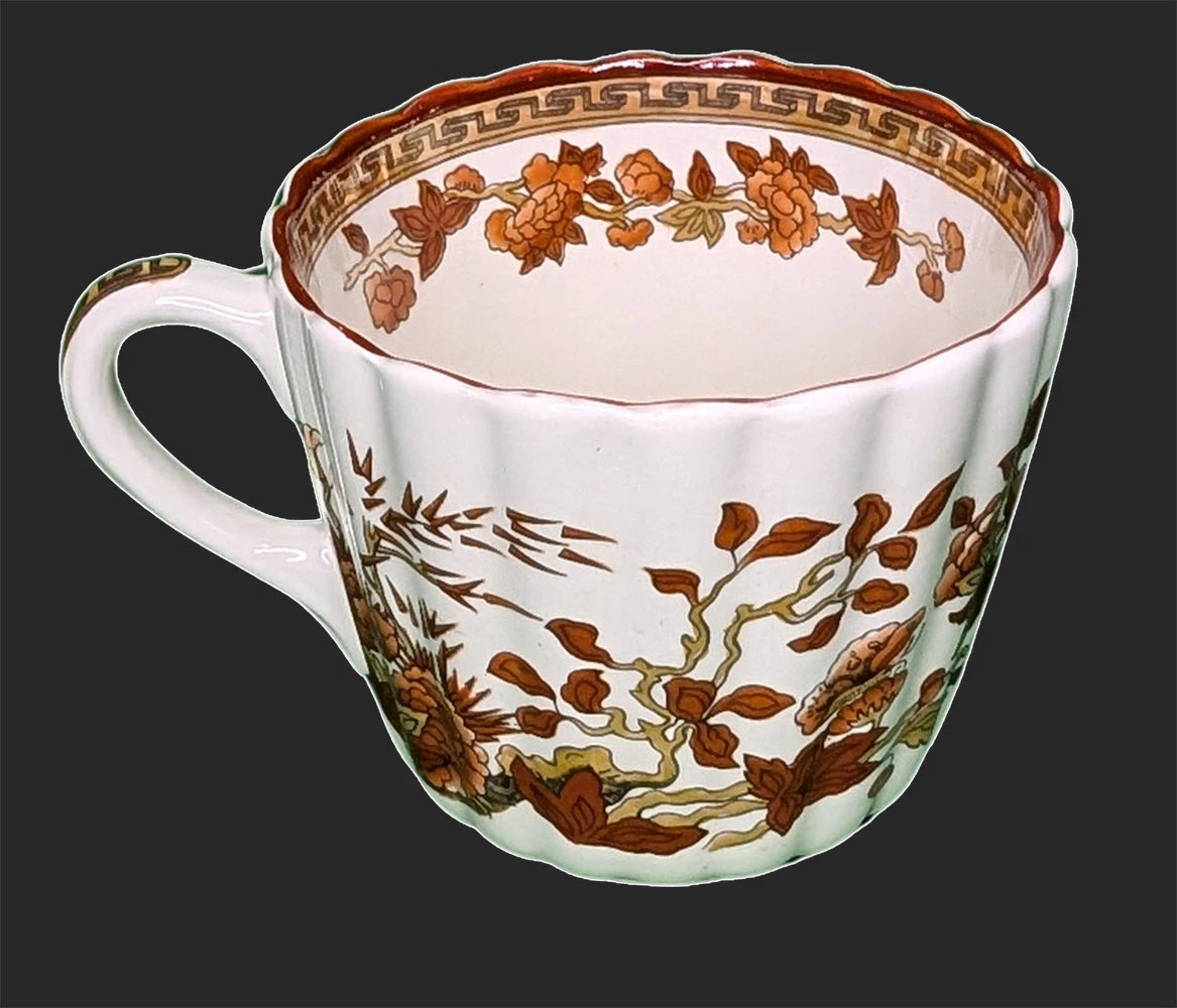 SPODE Bone China - Indian Tree Pattern, Rust - 5 Pc. Place Setting - New Mark