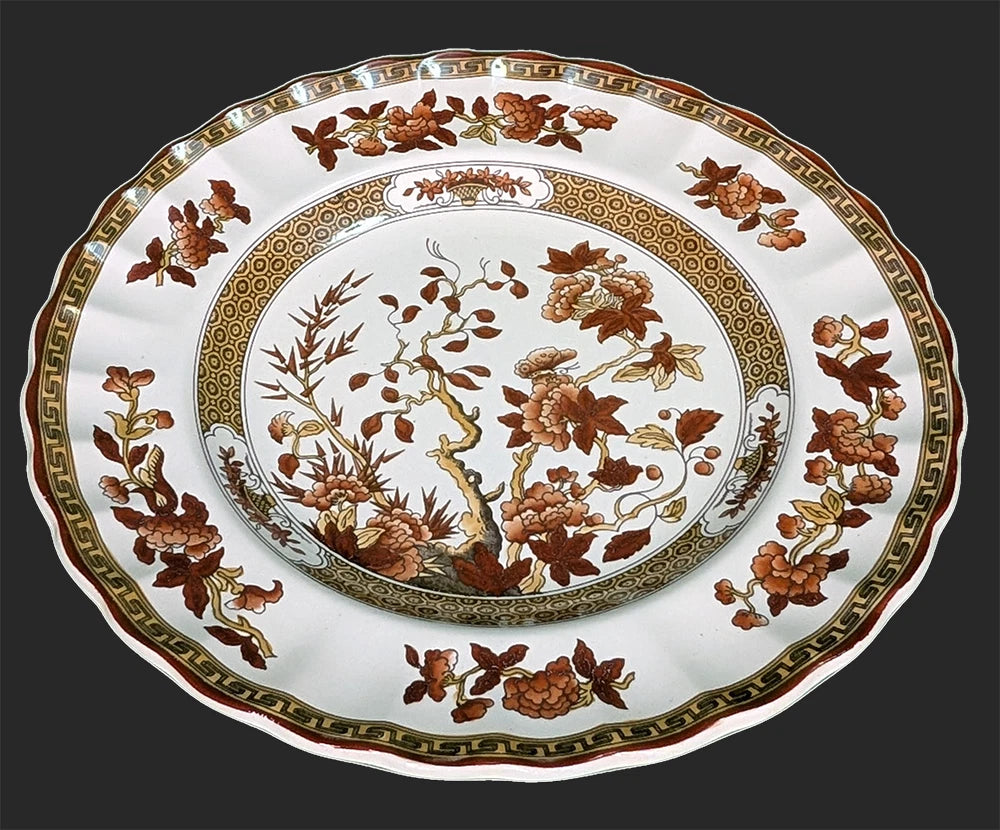 SPODE Bone China - Indian Tree Pattern, Rust - 5 Pc. Place Setting - New Mark