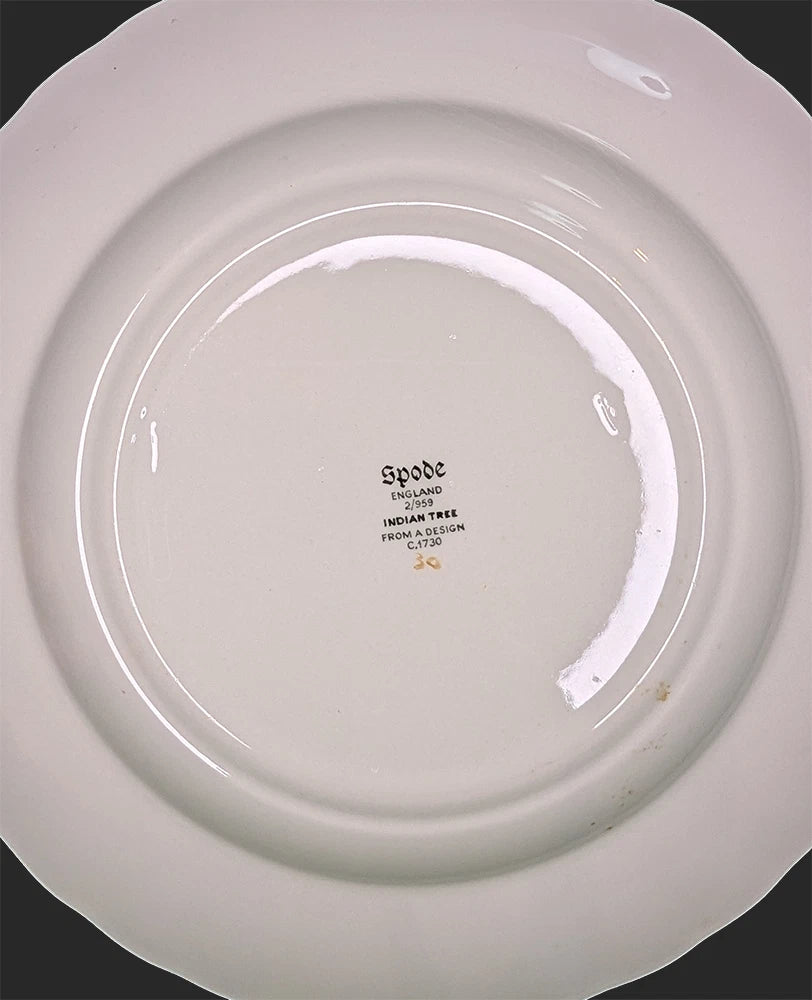 SPODE Bone China - Indian Tree Pattern, Rust - 5 Pc. Place Setting - New Mark