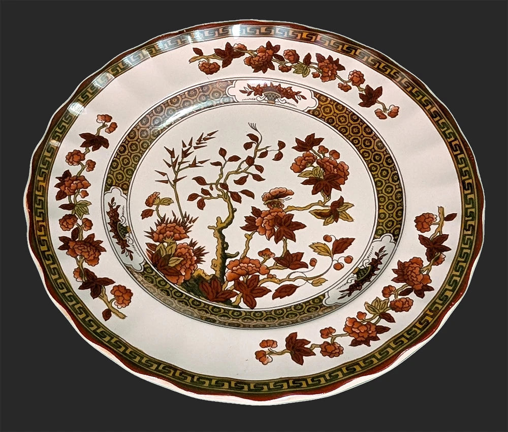 SPODE Bone China - Indian Tree Pattern, Rust - 5 Pc. Place Setting - New Mark