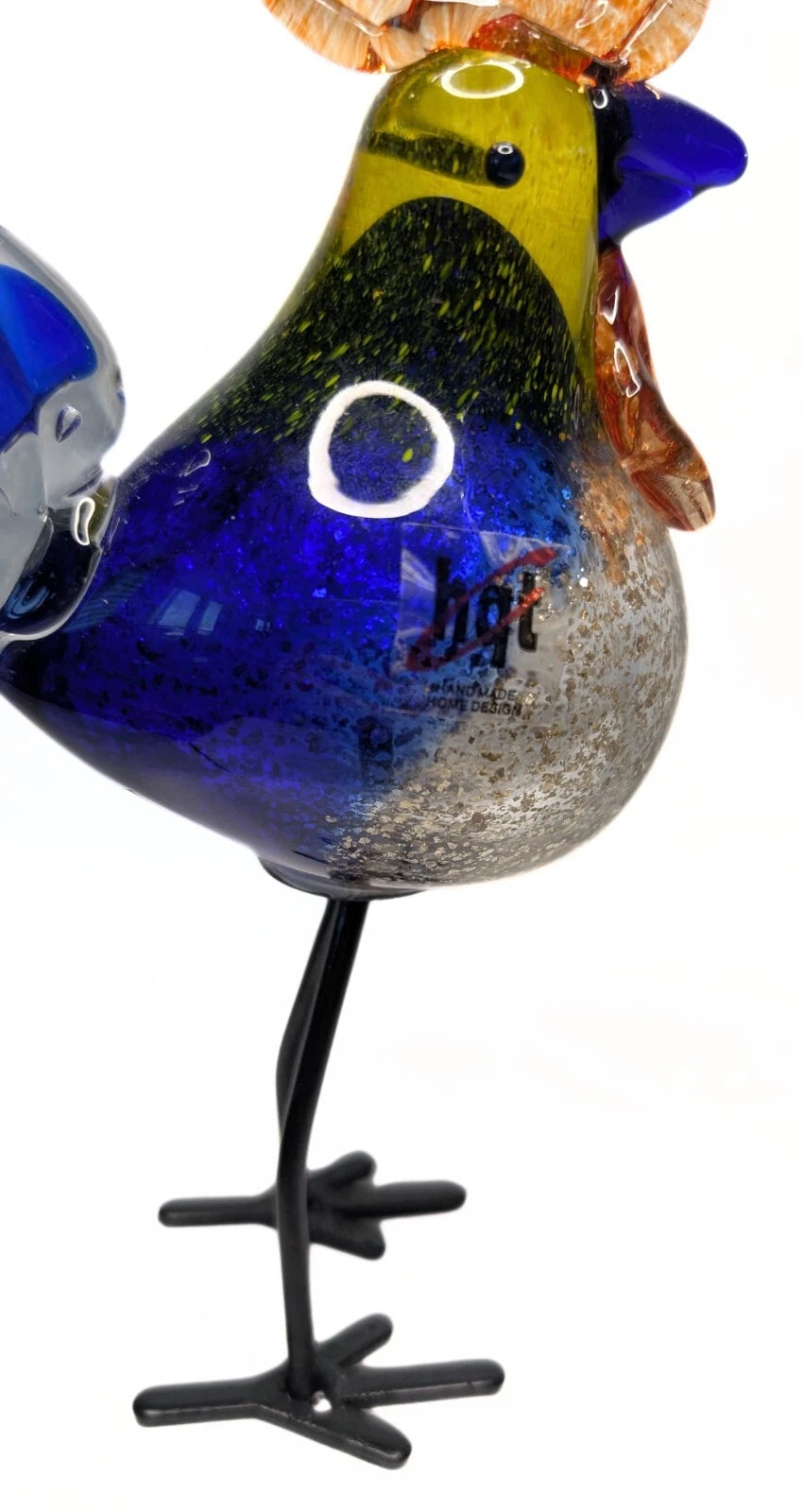 Tall Standing Glass Rooster / Chicken Figurine