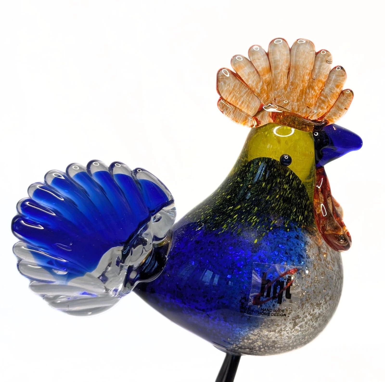 Tall Standing Glass Rooster / Chicken Figurine