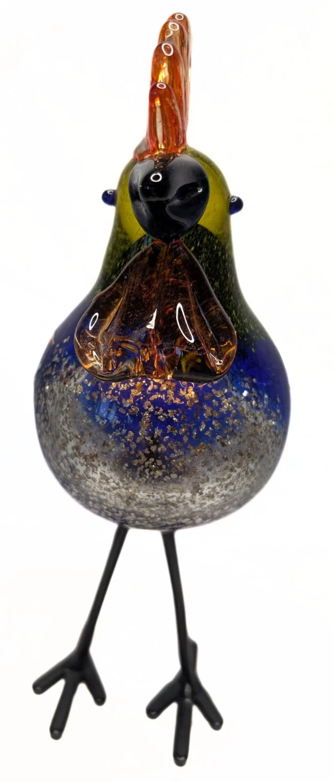 Tall Standing Glass Rooster / Chicken Figurine