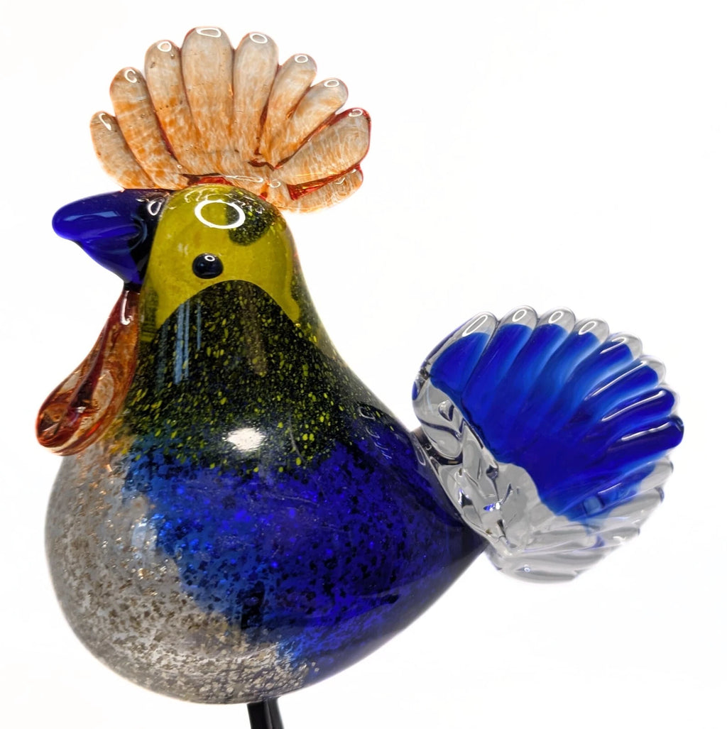 Tall Standing Glass Rooster / Chicken Figurine