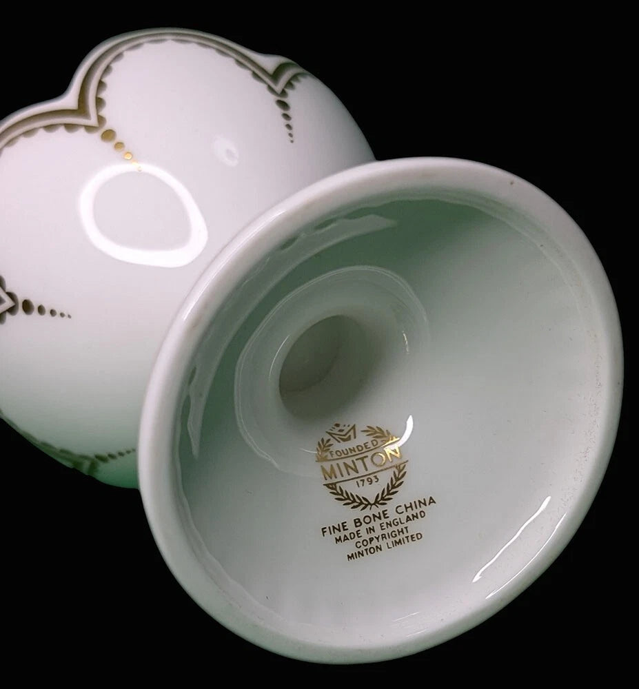 MINTON Bone China Collector Egg - With Stand - Gold Seal